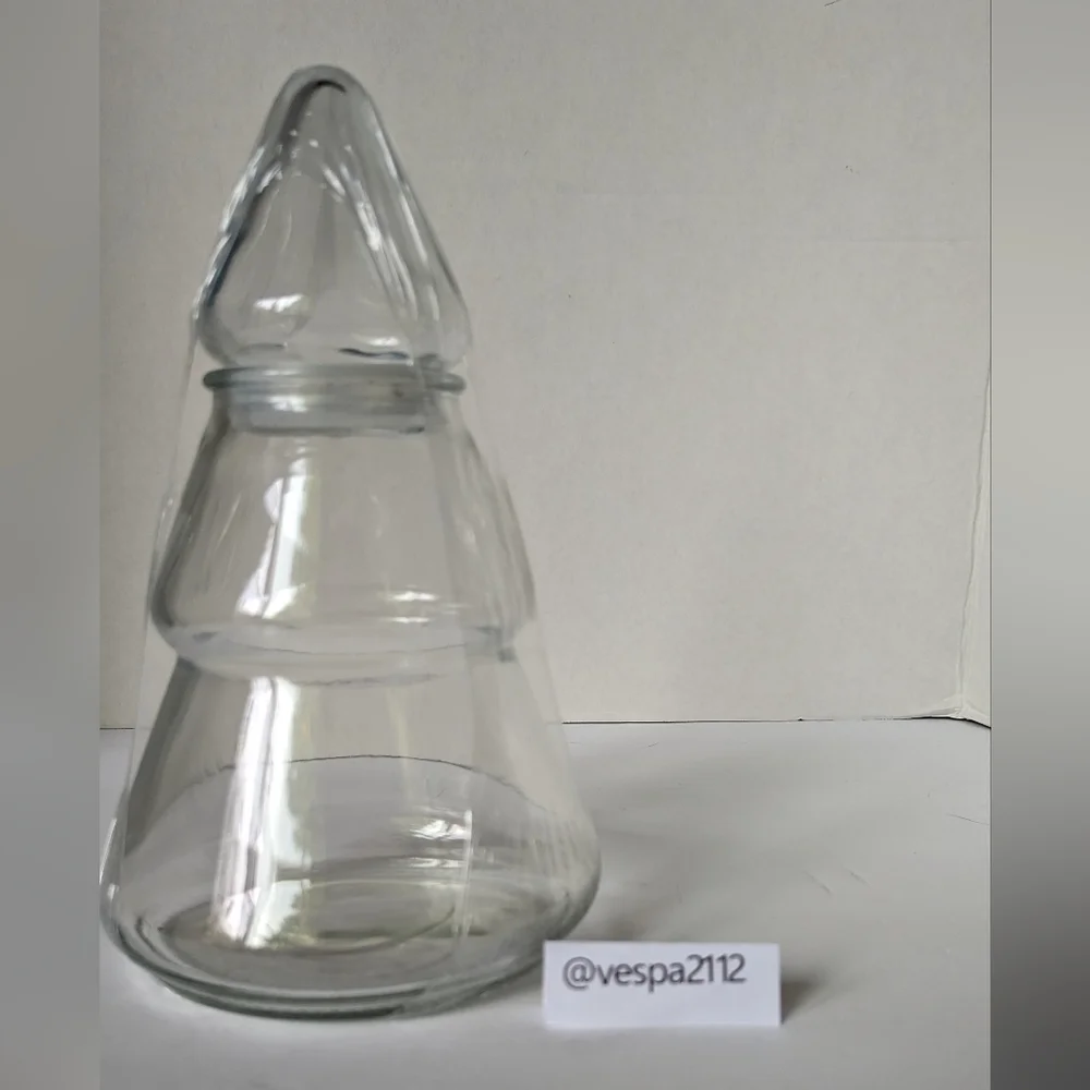 Target Bullseye Playground Christmas Tree Clear Fillable Glass Jar Canister